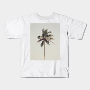 Palm tree by the beach Kids T-Shirt